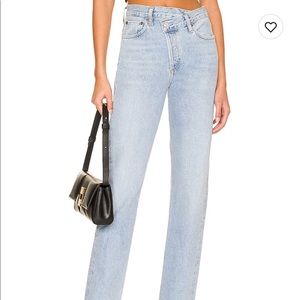 Agolde Criss Cross Straight Leg Denim